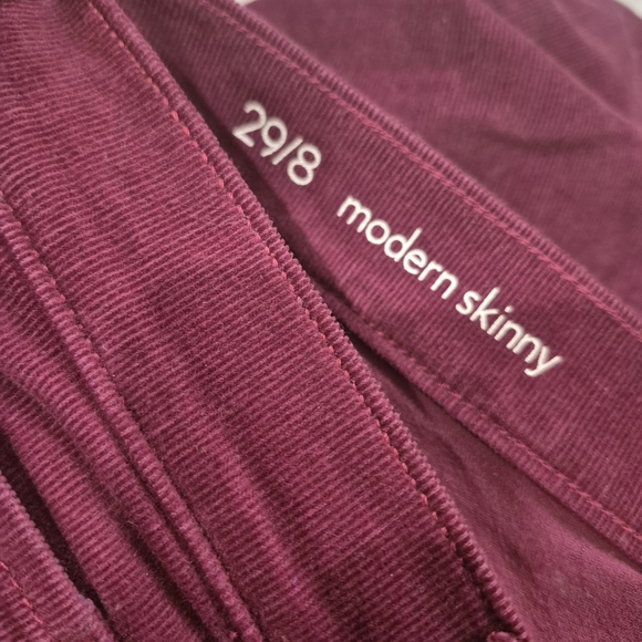 LOFT Deep Red Corduroy Trousers - Picture 7 of 9